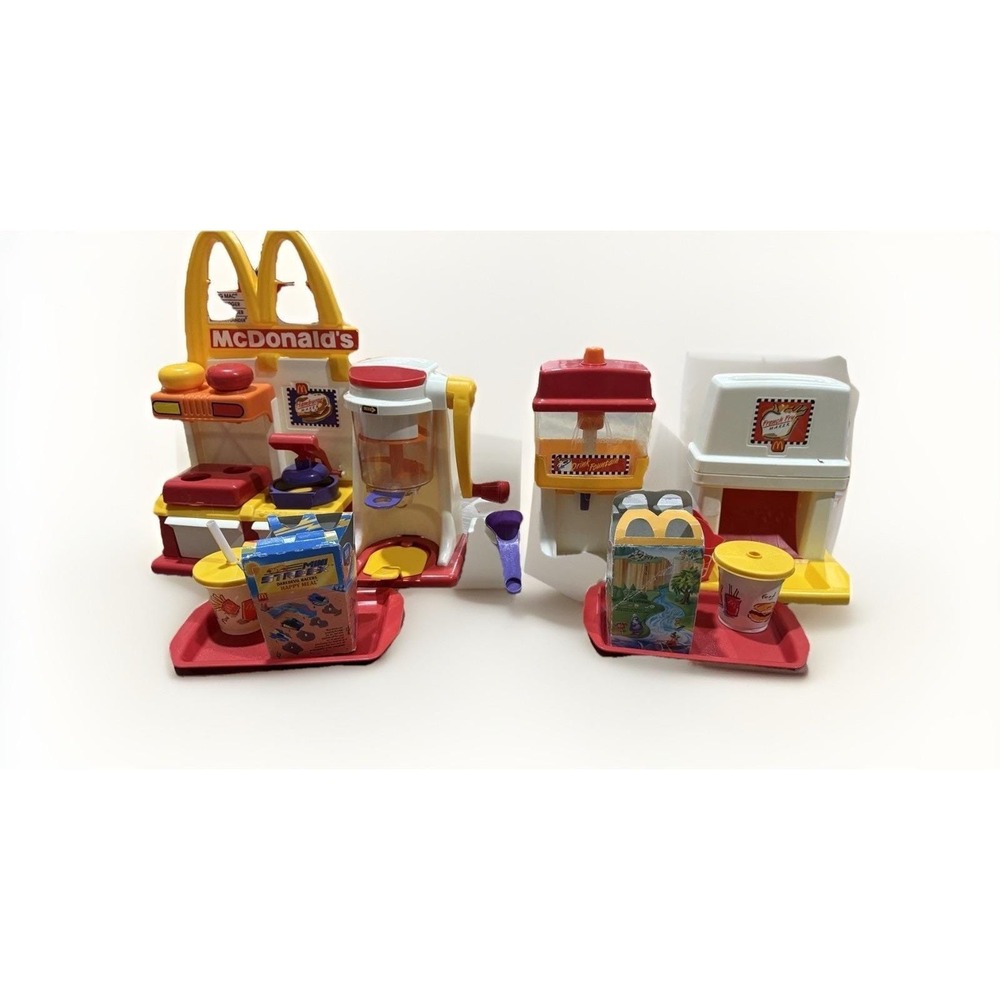 Vtg McDonalds Happy Meal Magic Snack Maker Hamburger, French Fry, Drinks